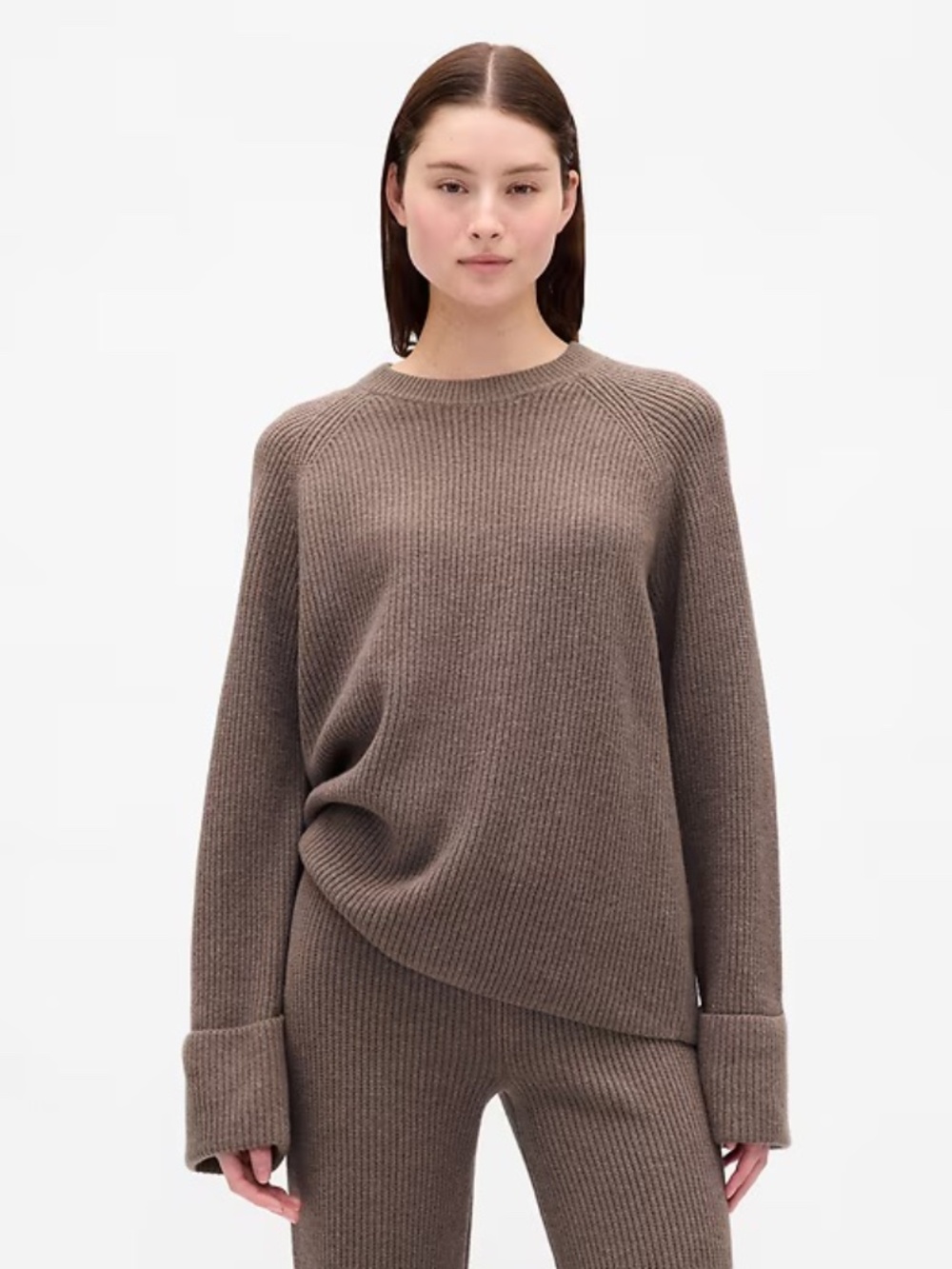 GAP CashSoft Shaker-Stitch Boyfriend Sweater